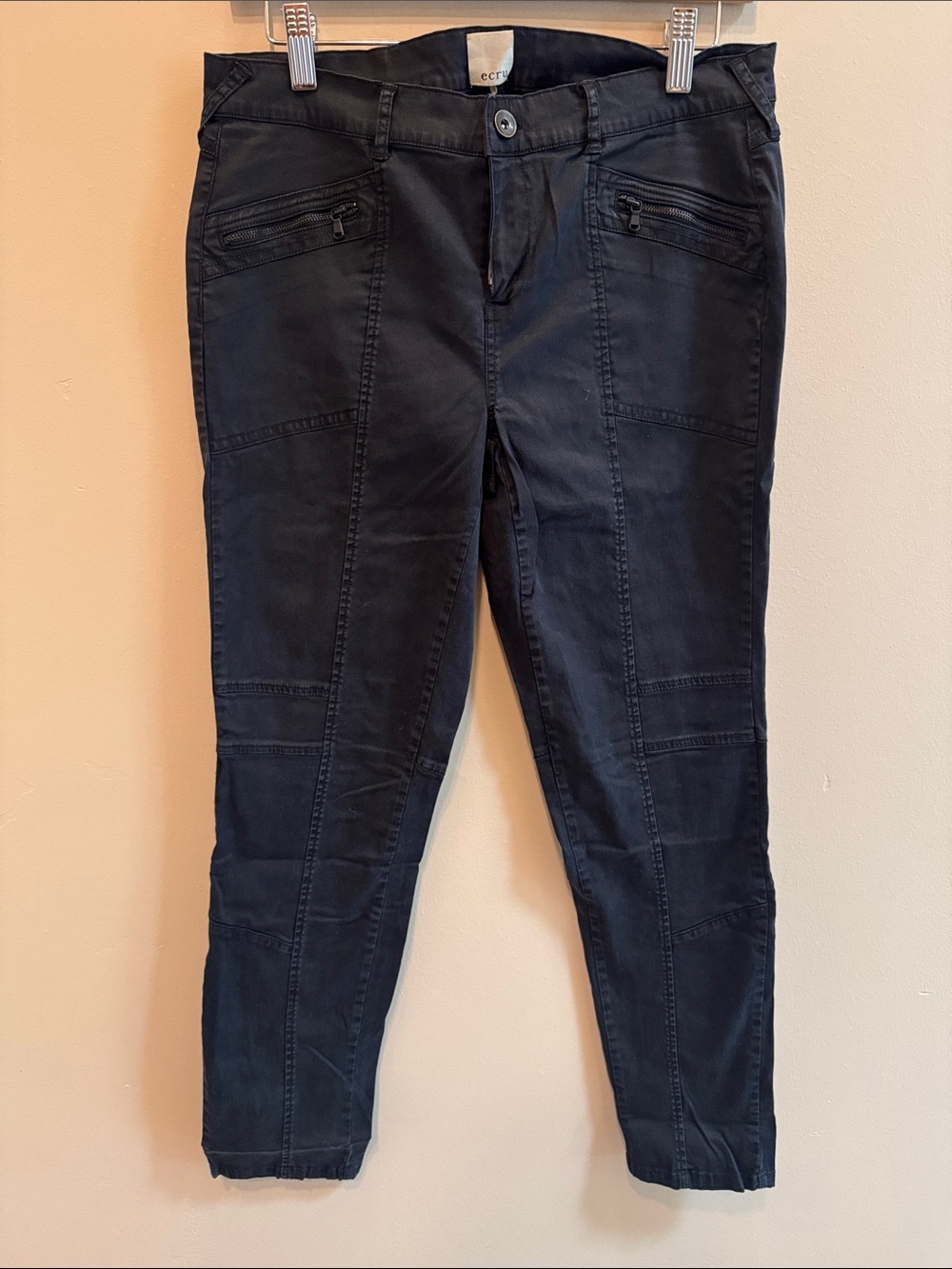 Black Zip Pocket Slim Pants